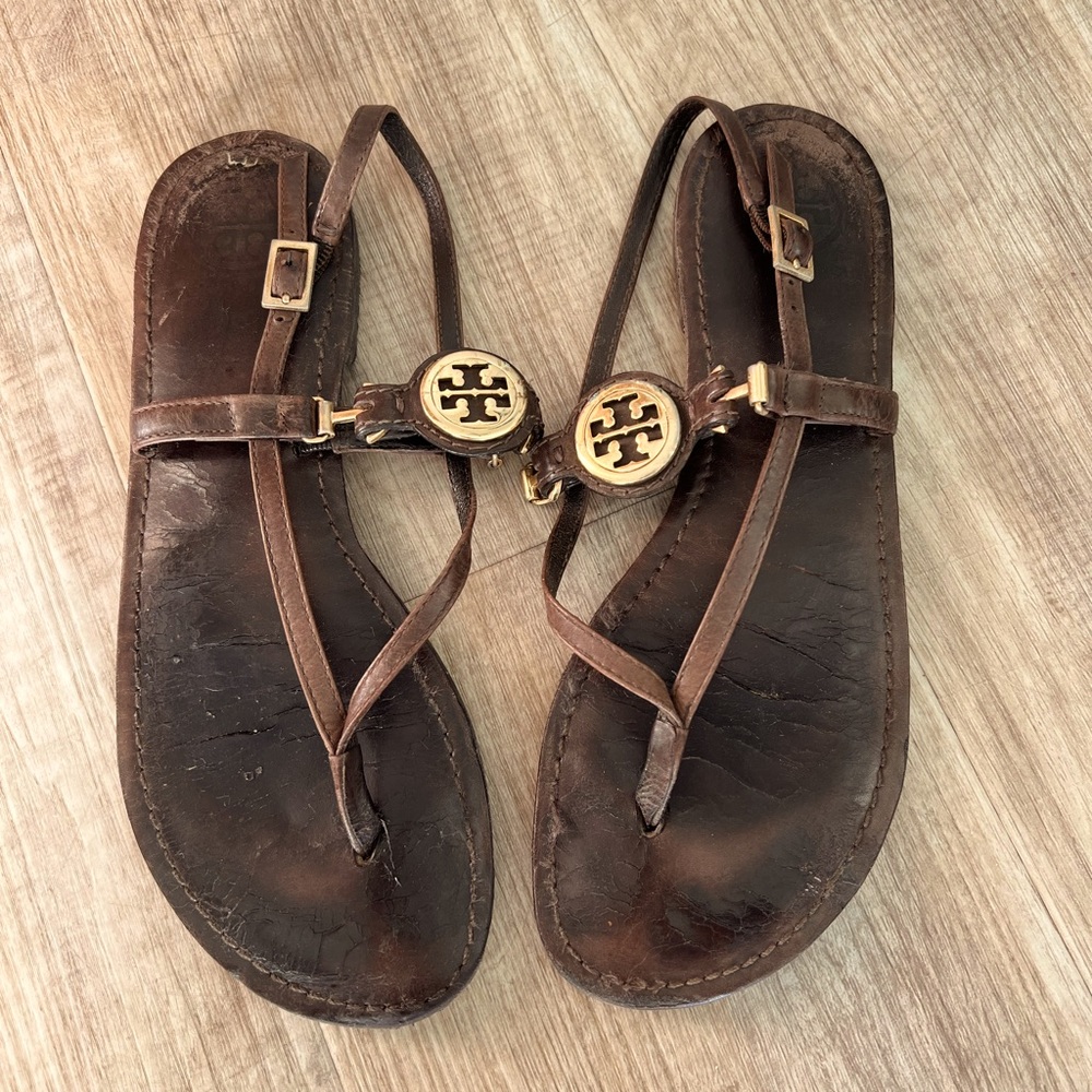 Brown Tory Burch Sandals Size 7